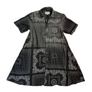 Current Elliot Americana Black Bandana Swing Dress Size 1 Small